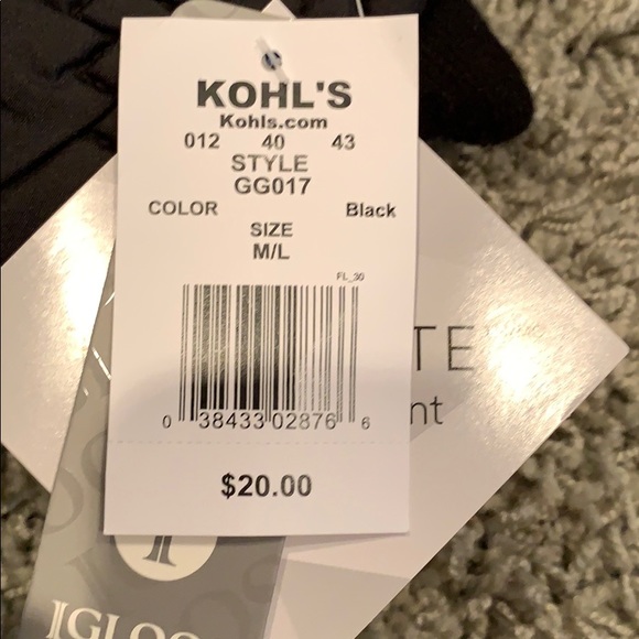 NWT Kids Thinsulate Black Gloved M/L - Picture 2 of 3